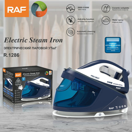 RAF Electric Steam Iron | 2600-3100W | 1500mL PP water tank | Ceramic Soleplate | Self Cleaning