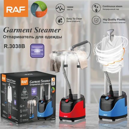 RAF Garment Steamer with ironing board | 1800W | Continuous Steam | Easy To Clean | High Quality Plastic