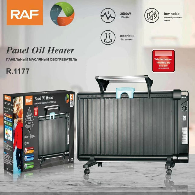 RAF Panel Oil Heater and Clothes Dryer| 2500W | low Noise | Odorless | 3 years warranty