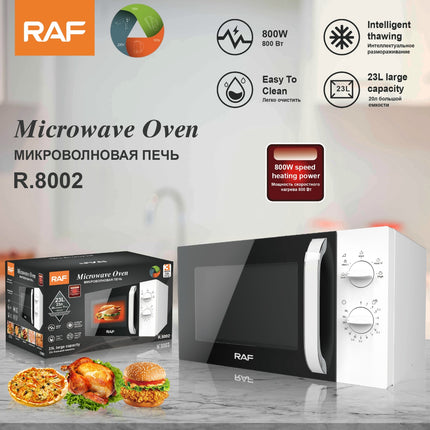 RAF Microwave Oven | 23L Large Capacity | 800W Speed Heating Power | Easy To Clean