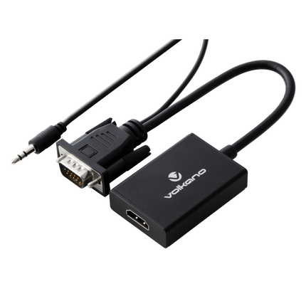 Volkano Append series VGA male to HDMI female converter, 10cm cable, with Sound