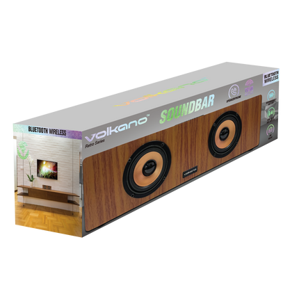 Volkano Retro Wood Grain Soundbar