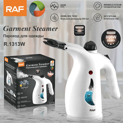 RAF Garment Steamer 800W | 200ML Big Tank | Wrinkle Steam | Key Steam | Continuous Steam