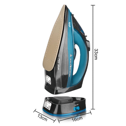 RAF Cordless Electric Iron | 2400W | Ceramic bottom plate | Ceramic Chassis | Automatic Cleaning | Anti-drop Function