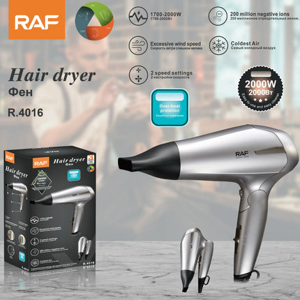 RAF Hair Dryer | 2 Speed Settings | Over-Heat Protection | Coldest Air