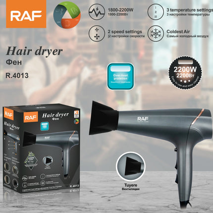 RAF Hair Dryer |2 Pcs in a box | 2 Speed Settings | 3 Temperature Settings | Over-Heat Protection | Coldest Air