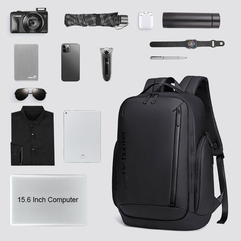 Arctic Hunter backpack Bag | 15.6-inch | Polyester Fiber | Waterproof | Multipler Storage | USB | Shoulder Strap Card Pocket | Sunglasses Hook 