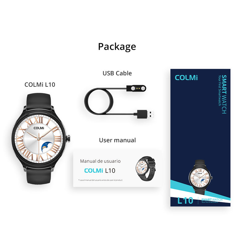 COLMI L10 Smart Watch | 1.4” Full Screen Touch Display | Healthy Life help | Bluetooth Calling | Blood Oxygen Monitoring | Sleep Monitoring | Multiple Sports modes |IP67 Waterproof | Female Menstrual Period