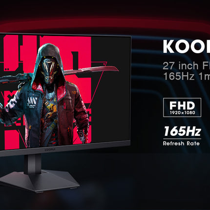 KOORUI Gaming Monitor | 27inch | FHD | Frameless Design | 165Hz | 90% DCI-P3