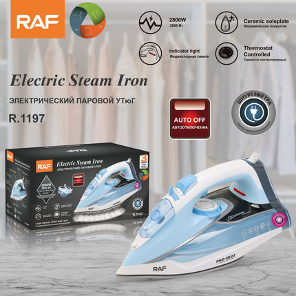 RAF Electric Steam Iron | 2800W | Indicator light | Auto OFF | Ceramic Soleplate