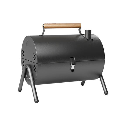 Barbecue Double Side Grill with 0.5mm Cold Rolled Steel Body, Chromium Plated Cooking Grid, Powder Coating Surface, and Portable Triangular Leg Tube Support