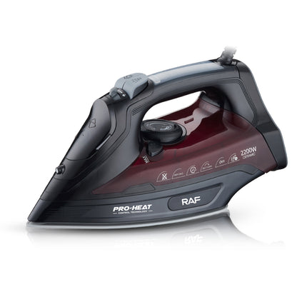 RAF Electric Steam Iron | 2600W | Ceramic Soleplate | Water Spray | Automatic Cleaning