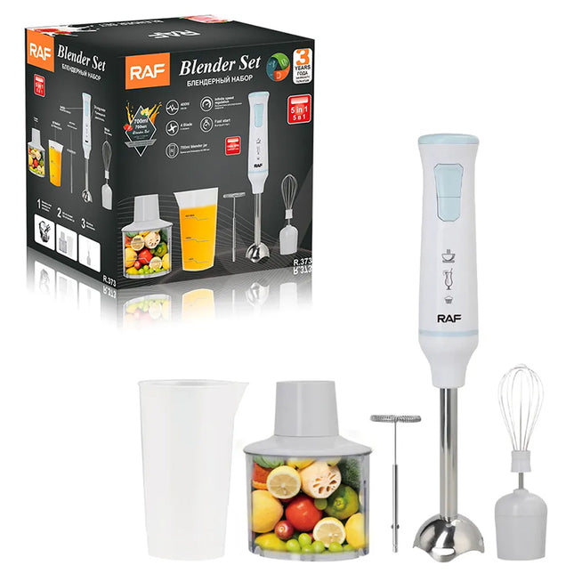 RAF Multifunctional 5-in-1 Blender Set | 400W | 4Blades | Fast Start