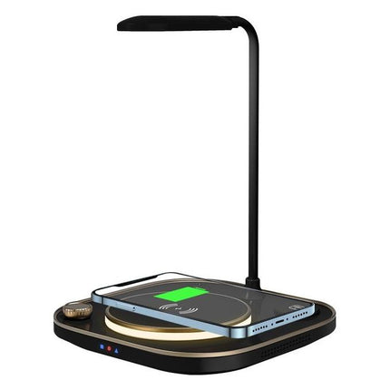 15W LED Desk Lamp 3 in 1 Wireless Charger for IPhone Phone Fast Wireless Charging Dock for Apple Watch Airpods Charge Station