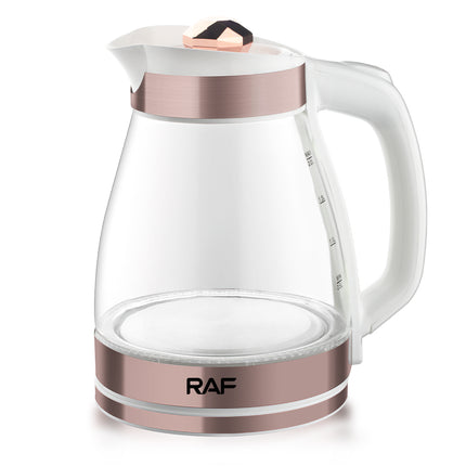 RAF Electric Kettle | 2000W | 2L Capacity | BPA Free | 360 Swivel Base | Borosilicate Glass | Auto Switch Off