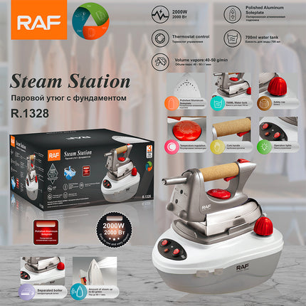 RAF Steam Station | 2000W | Thermostat Control | Polished Aluminum | 700L Water Tank | Safety Cap