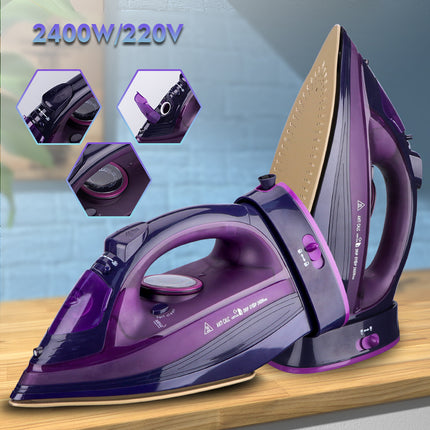 RAF Cordless Electric Iron | 2400W | Ceramic bottom plate | Ceramic Chassis | Automatic Cleaning | Anti-drop Function