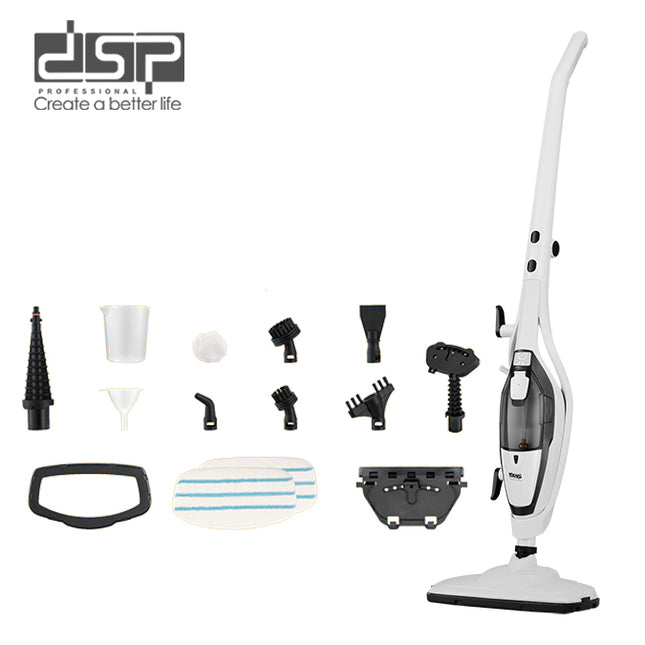 DSP 10-in-1 Steam Mop 1500W with Detachable Handheld Unit - Black