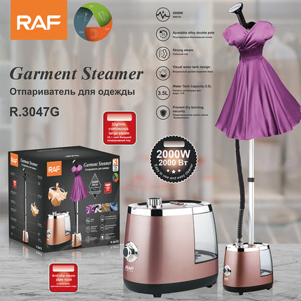 RAF Garment Steamer | 2000W | 3.5L Water Tank Capacity | Temperature Control | Continuous Large Steam