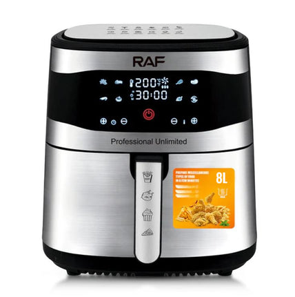 RAF Air Fryer | 8L Capacity | 1800W | Adjustable Temperature | Easy To Clean