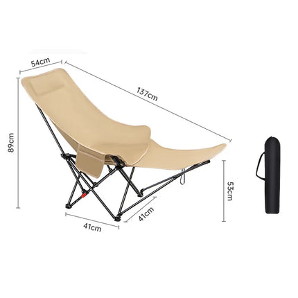 Folding Camping & Beach Chair with Footrest and Carrying Case