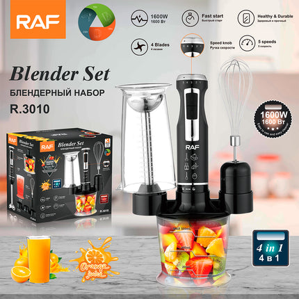 RAF 4-in-1 Blender Set | 5 Speeds | 4 Blades | Fast Start