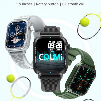 COLMI M41 Smart Watch |1.9” HD Screen | Rotary Button | Bluetooth Call | Calculator Function | Voice Assistant | IP67 Waterproof | up to 7 days Battery Life | Multiple Sports modes | Smart Notifications Reminder