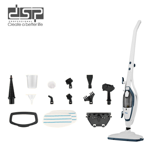 DSP 10-in-1 Steam Mop 1500W with Detachable Handheld Unit - Blue