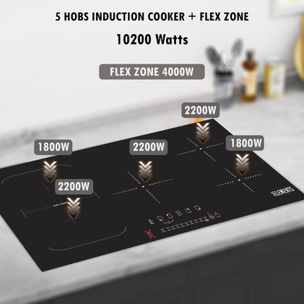 KB ELEMENTS5 HOBS INDUCTION COOKER + 1 FLEX ZONE