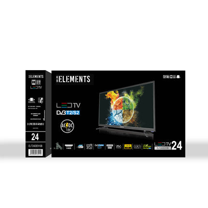 KB ELEMENTS TV | 24" inch | Full HD | AC/DC | 2 Remote Controls