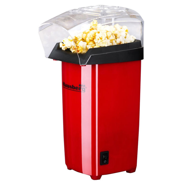 Popcorn machine, Hausberg HB910RS 1200w, hot air jet, premium, red