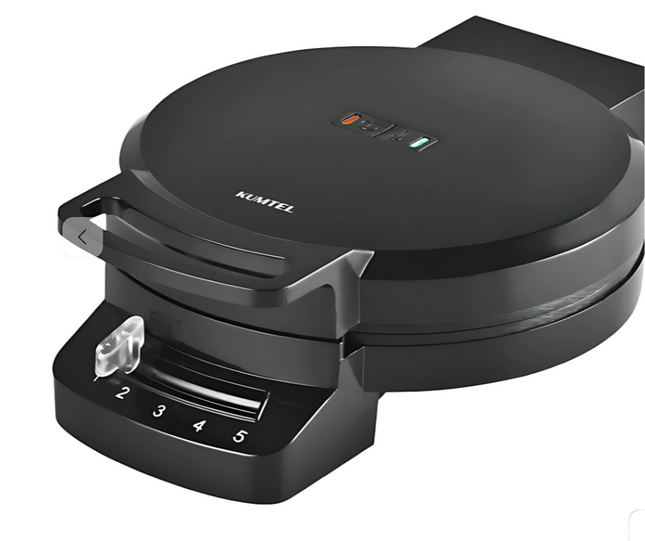Kumtel Waffle Maker HWM-01 | 1200W, Adjustable Thermostat, Non-Stick, Power Indicator