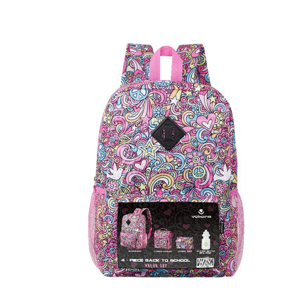 Volkano Groovy Girls 4 Piece Backpack Combo Pink