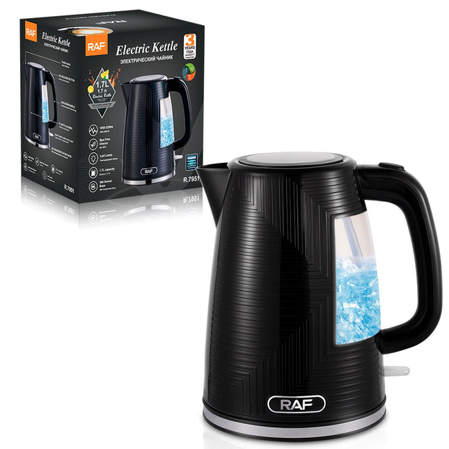 RAF Electric Kettle 1.7L Capacity | 1850-2200W | Bpa Free interior | Led Lamp