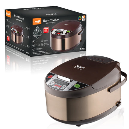 RAF Rice Cooker 5L Capacity | 700W | Non-Stick Coated | Multi-Function Menu