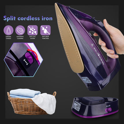 RAF Cordless Electric Iron | 2400W | Ceramic bottom plate | Ceramic Chassis | Automatic Cleaning | Anti-drop Function