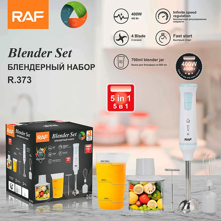 RAF Multifunctional 5-in-1 Blender Set | 400W | 4Blades | Fast Start