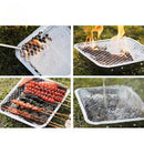 Barbecue Charcoal Grill (Disposable, Iron + Charcoal + Foil Paper)