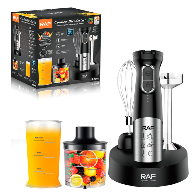 RAF 2-in-1 Cordless  Blender Set | Two Switches | 4 Blades |  200W | 700ml Blender Jar