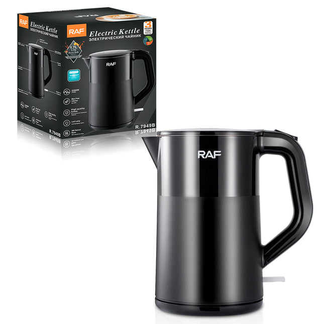 RAF Electric Kettle | 1.7L Capacity | High Quality Kettle | Led Lamp | 360° Swivel Base | Bpa Free interior