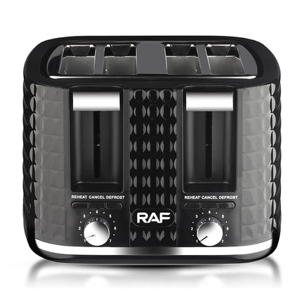 RAF 4 Slice Toaster | 1500W | Stainless steel | Card Slot Design | Fast and Time Saving