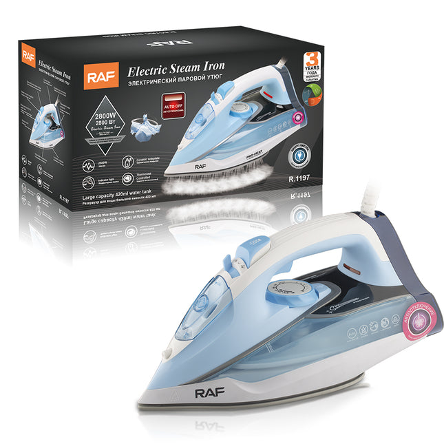 RAF Electric Steam Iron | 2800W | Indicator light | Auto OFF | Ceramic Soleplate
