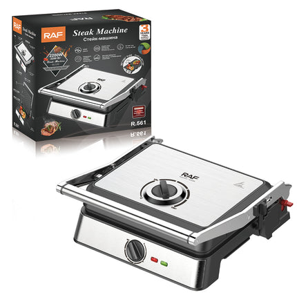 RAF Steak Machine | 2200W | Double-Sided baking tray | Easy and Fast Clean