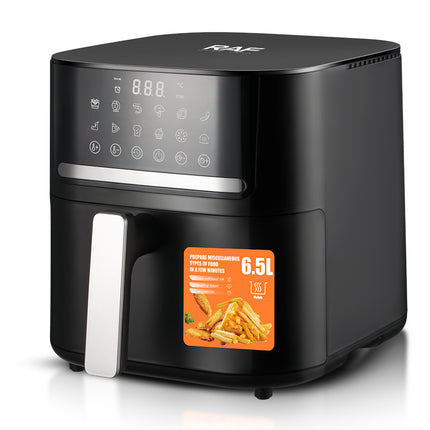 RAF Air Fryer 6.5L Capacity |  1600W | Multi-Purpose Machine | Oil Can Be Reduced By 80% | Easy To Clean