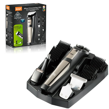 RAF Men Grooming Kit | 13-in-1 | 4 Replaceable Blade Heads | USB Charge Intelligent Operation | Safe Performance