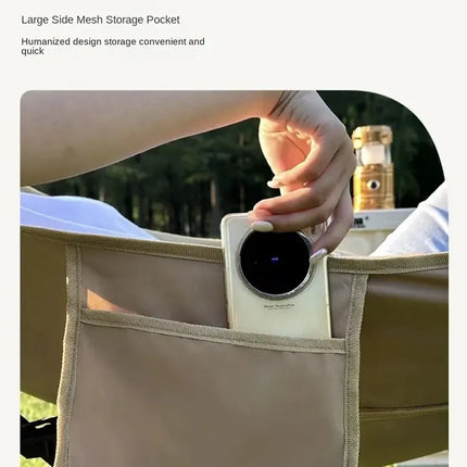 Folding Camping & Beach Chair with Footrest and Carrying Case
