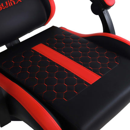 Dowinx Computer Gaming Office Chair | Adjustable Headrest | Massage Function for Waist Cushion | Supports up to 150KGS | PVC leather | steel frame