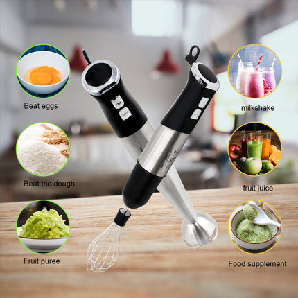 RAF 6-in-1 Hand Blender  | 1500W | Fast Start | Three Buttons | 500ml Blender Jar | S-Blades