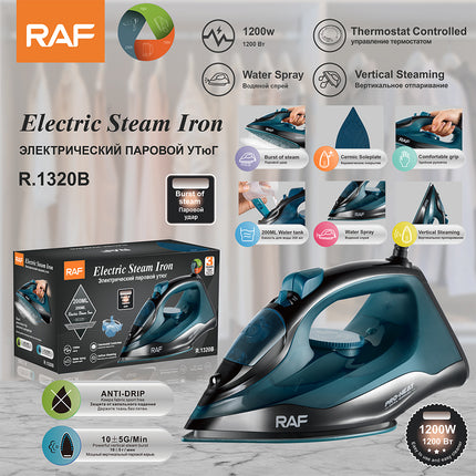 RAF Electric Iron | 1200W | Water Spray | Vertical Steaming | Thermostat Controlled