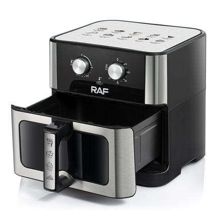 RAF Air Fryer | 1800W | 10L Capacity | Heating Indicator | Temperature Control | Non-stick skillet &amp; basket